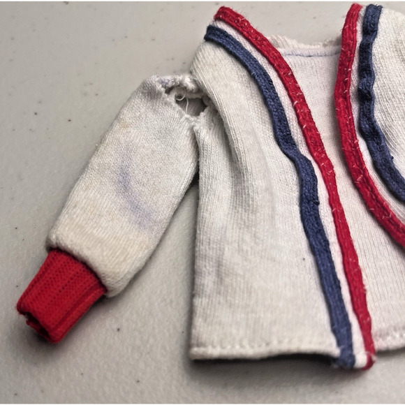Vintage Barbie Ken Jacket and Vest Tank Tops Lot of 2 Red White Blue 1970s FLAW - Picture 5 of 9